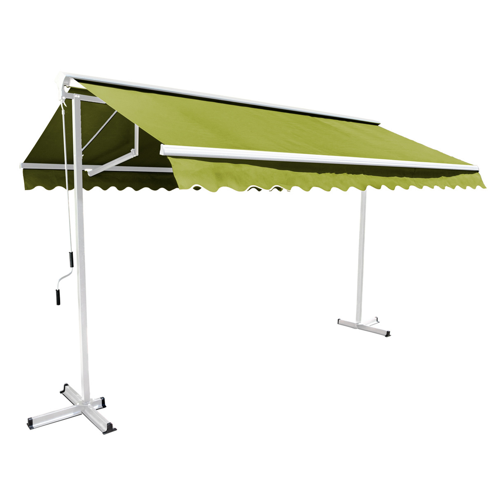Ensemble store double pente (3 x 3 m) + 4 dalles lestées
