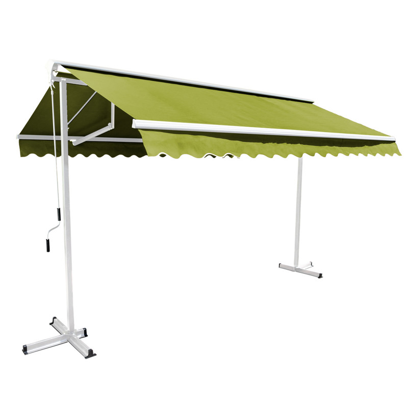 Ensemble store double pente (3 x 3 m) + 4 dalles lestées (3/4)