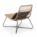 Lot de 2 fauteuils de jardin en résine imitation rotin