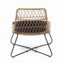 Lot de 2 fauteuils de jardin en résine imitation rotin