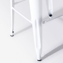 Lot de 4 tabourets de bar mat et bois (43 x 43 x 76 cm)