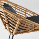 Lot de 2 fauteuils de jardin rond en rotin synthétique