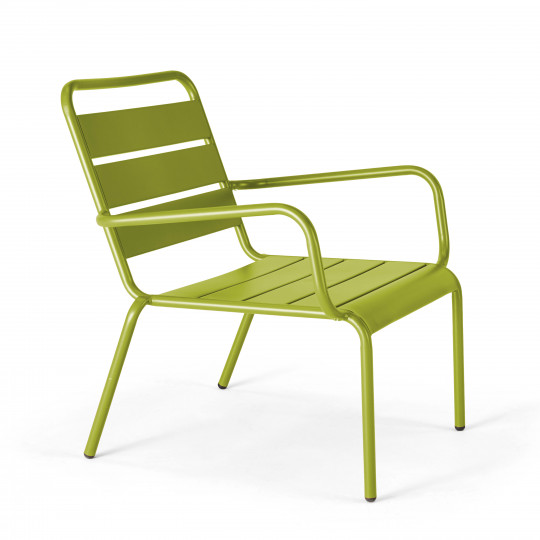 Fauteuil bas en métal