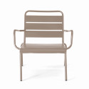 Fauteuil bas en métal