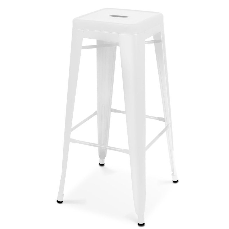 Tabouret de bar en métal mat (43 x 43 x 76 cm)
