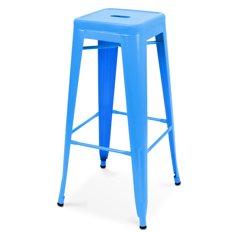Tabouret de bar en métal mat (43 x 43 x 76 cm)