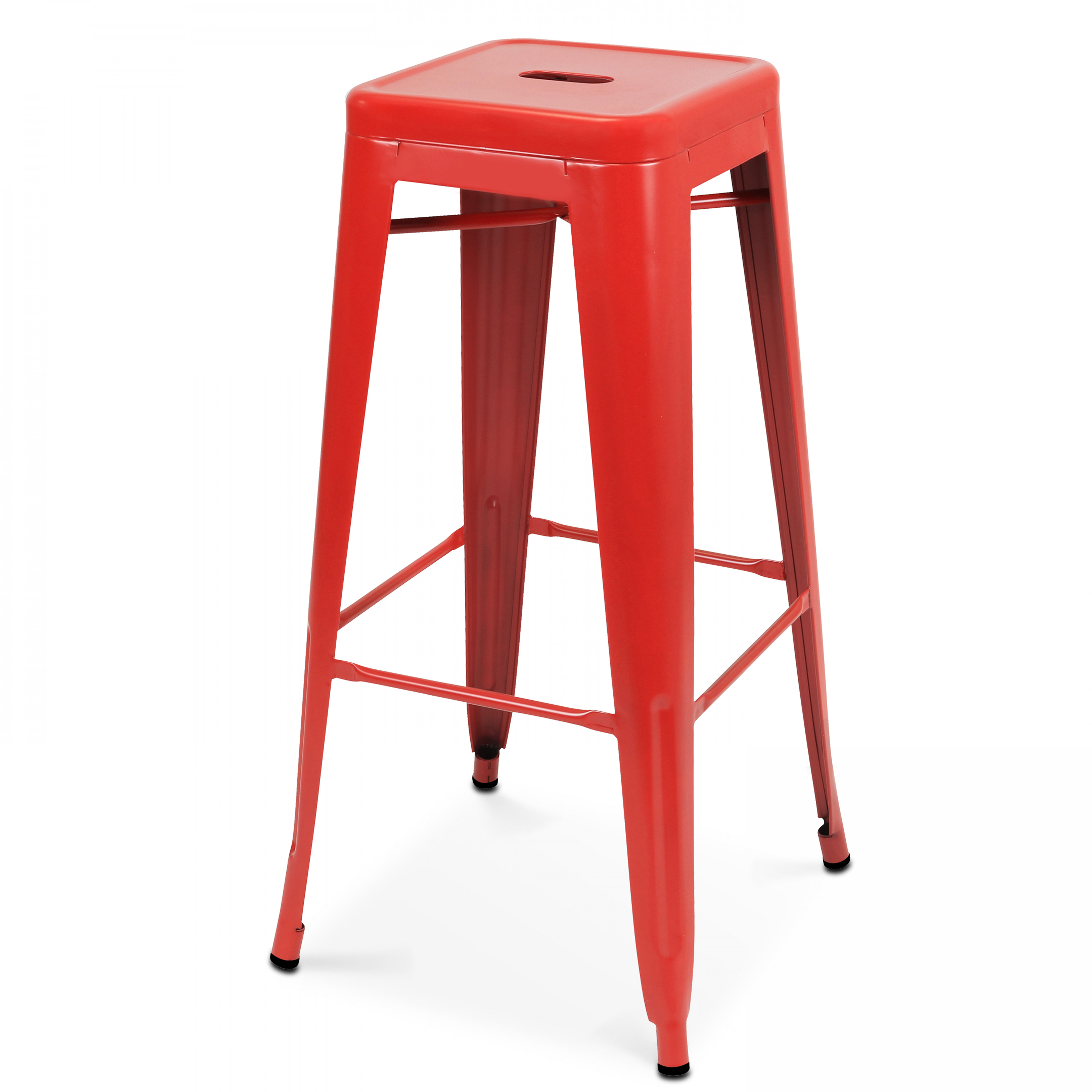 Tabouret de bar en métal mat (43 x 43 x 76 cm)