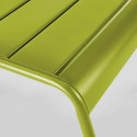 Lot de 2 fauteuils bas et repose-pieds en métal