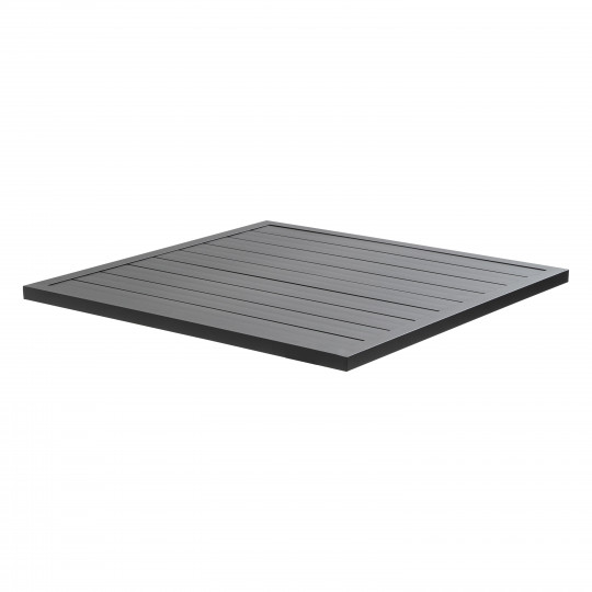 Plateau de table en aluminium carrée gris 60x60cm