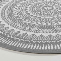 Tapis rond d'extérieur en polypropylène à motifs