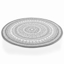 Tapis rond d'extérieur en polypropylène à motifs