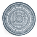 Tapis rond d'extérieur en polypropylène à motifs