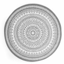 Tapis rond d'extérieur en polypropylène à motifs