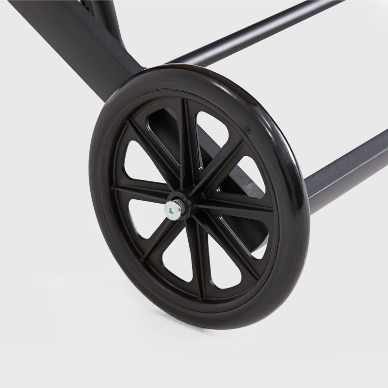 Lot de 2 bains de soleil en aluminium avec roues, inclinables 4 positions