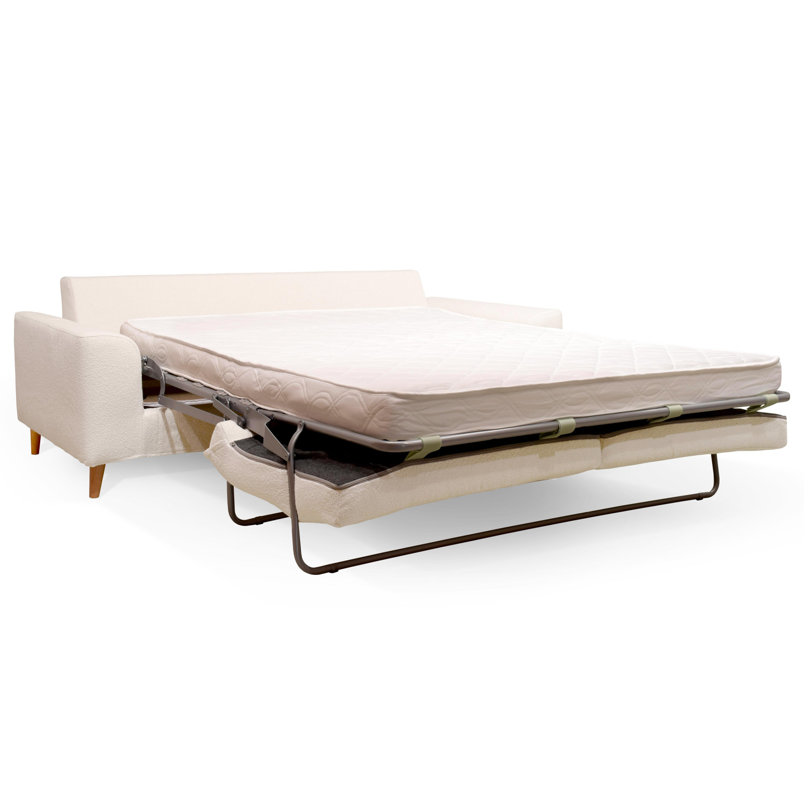 Canapé convertible tissu bouclette 3 places