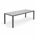 Salon de jardin 10 places table en céramique motif Tilt