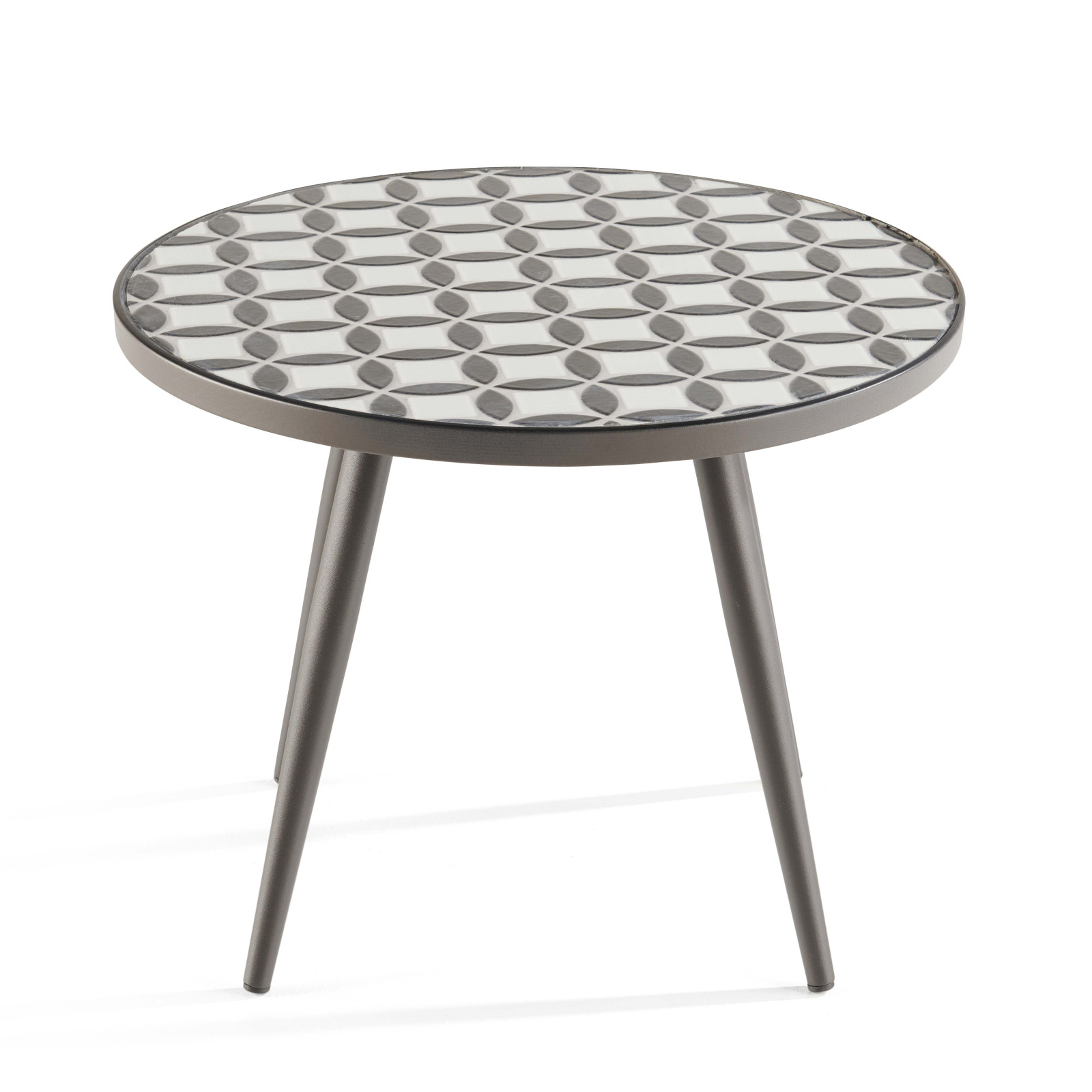 Table basse ronde à motif MOSAIC Ø 45 cm