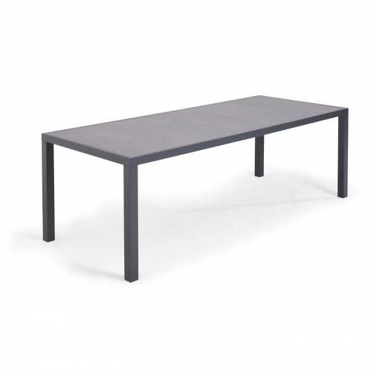 Table avec plateau en céramique effet béton 10 personnes