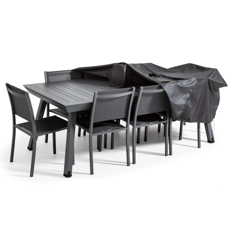 Housse de salon de jardin 310 x 130 x 60 cm noire