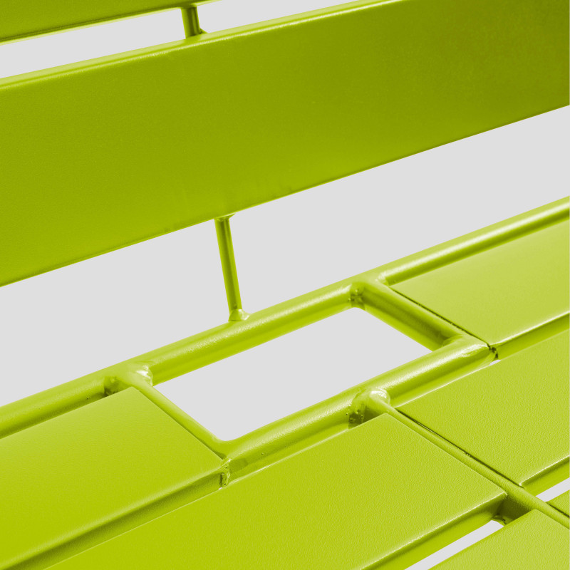 Salon de jardin 4 places en métal, 1 table basse, 2 fauteuils, 1 canapé