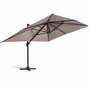 Ensemble parasol déporté inclinable (4 x 3 m) 240g/m² + 4 dalles lestées