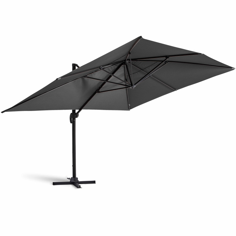 Ensemble parasol déporté inclinable (4 x 3 m) 240g/m² + 4 dalles lestées (2/7)