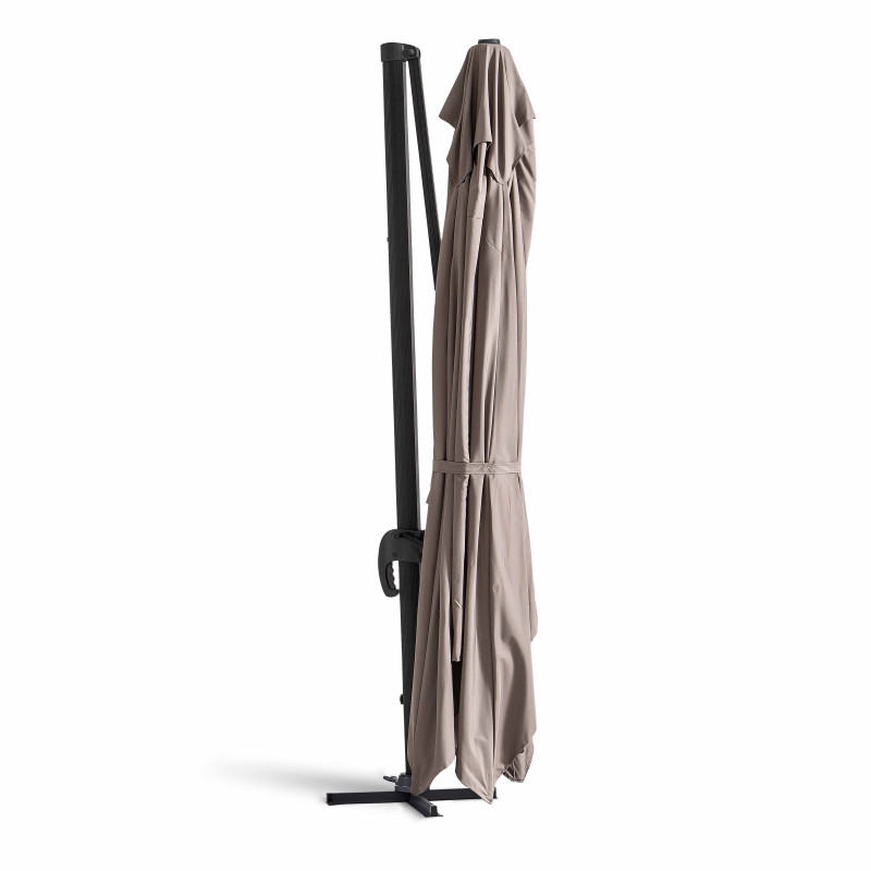 Ensemble parasol déporté inclinable (4 x 3 m) 240g/m² + 4 dalles lestées