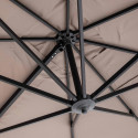 Ensemble parasol déporté inclinable (4 x 3 m) 240g/m² + 4 dalles lestées