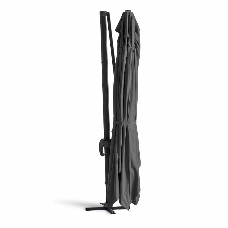Ensemble parasol déporté (4 x 3m) 240g/m² + 4 dalles à lester remplissables