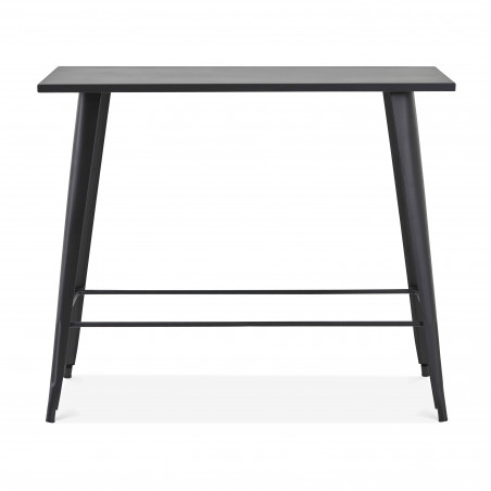 Table haute en métal style industriel avec pieds inclinés