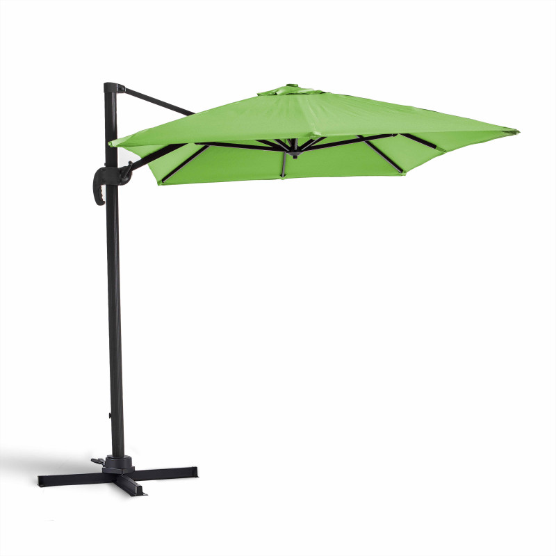 Parasol déporté rectangulaire rotatif 360° (2 x 3m) - 240g/m² (2/6)