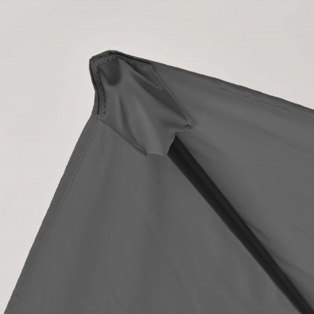 Parasol déporté carré rotatif 360° (3 x 3m) - 250g/m²