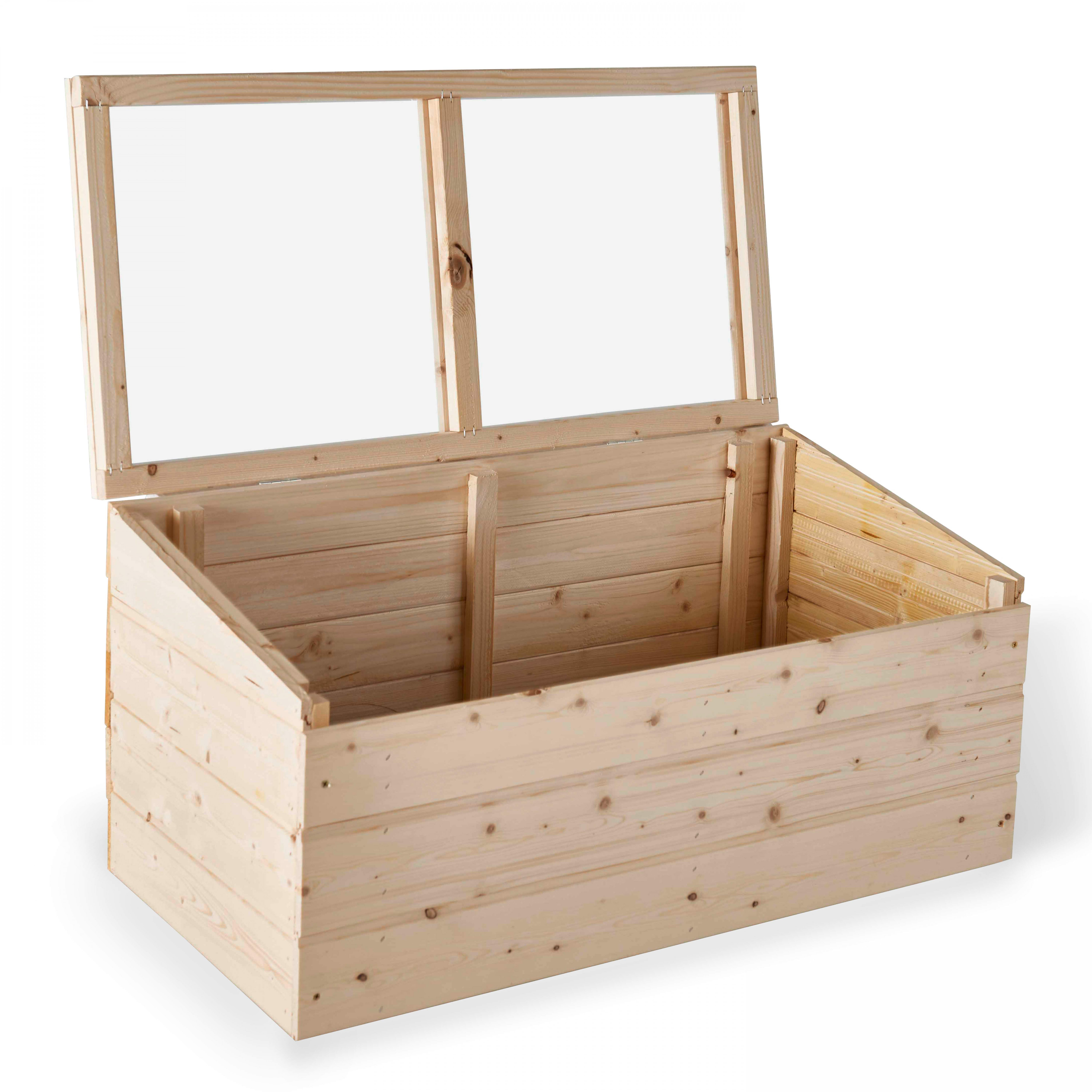 Carré potager bas avec couvercle 80 x 40 x 40 cm