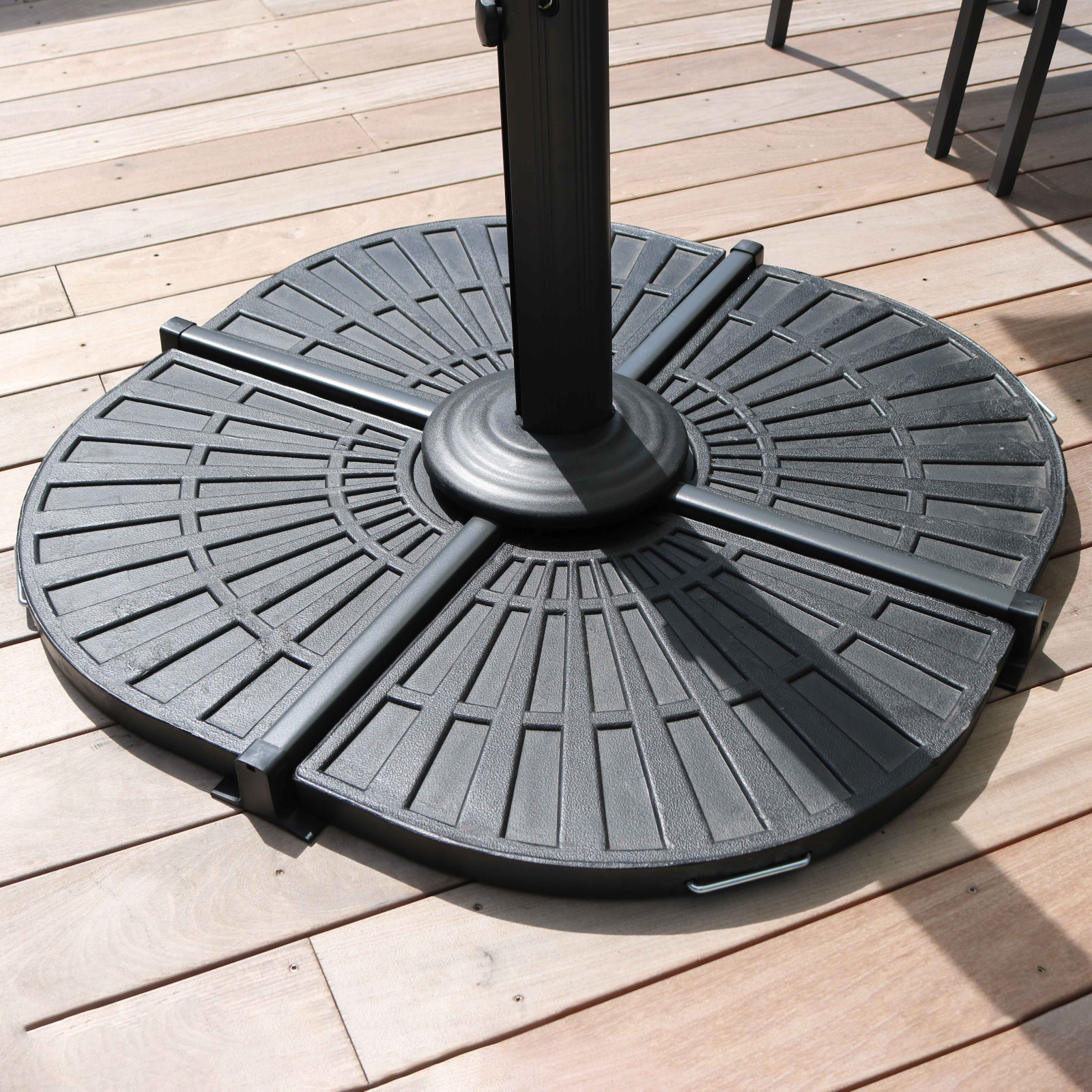 Lot de 4 dalles de parasol lestée