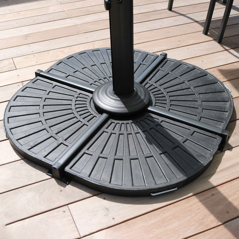 Lot de 4 dalles de parasol lestée