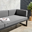 Salon bas d'angle 5 places avec dossier inclinable et table basse