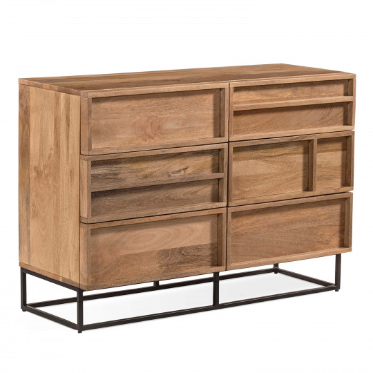 Commode à 6 tiroirs en manguier