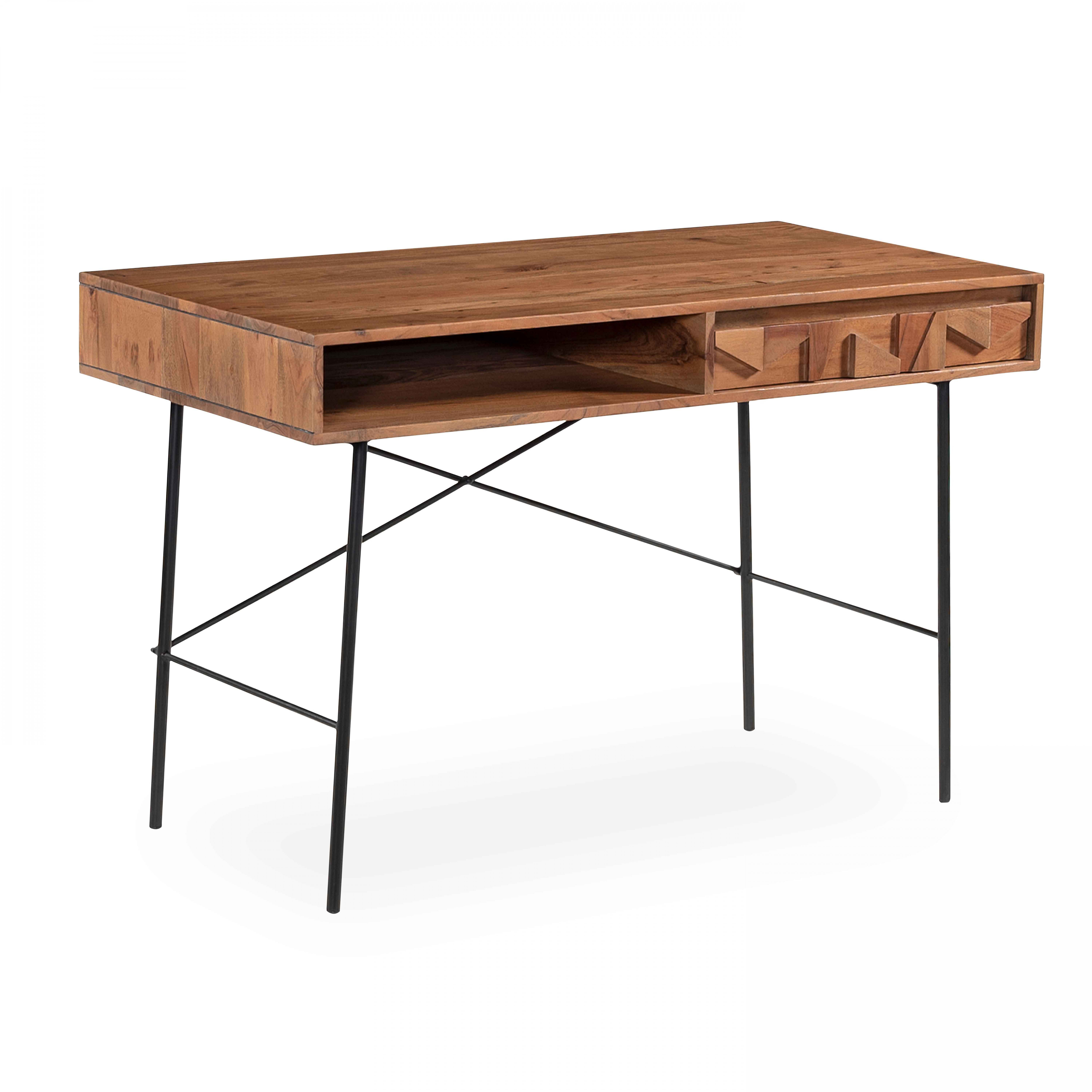 Bureau en acacia massif 120 x 60 cm