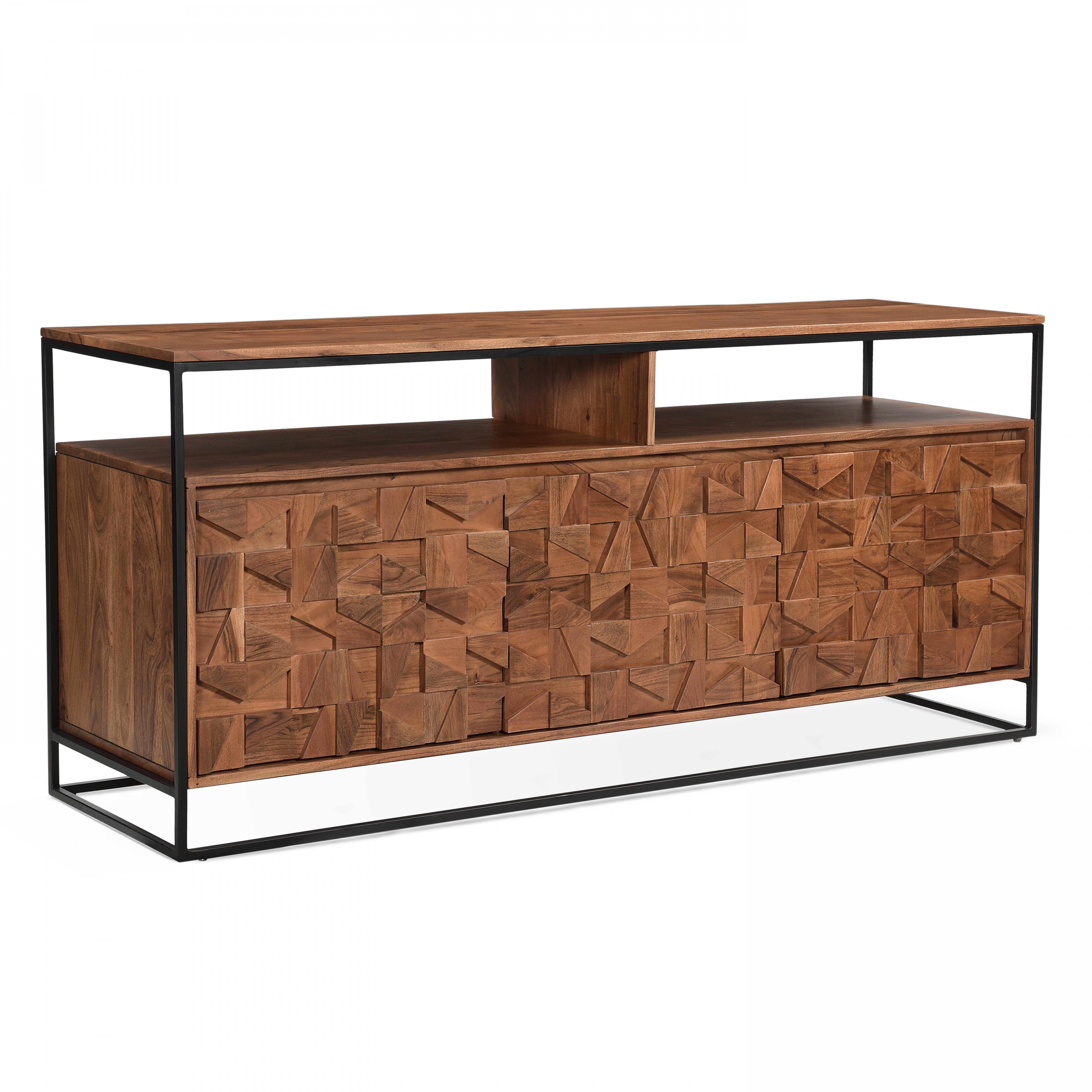 Buffet 3 portes en acacia massif 175 cm