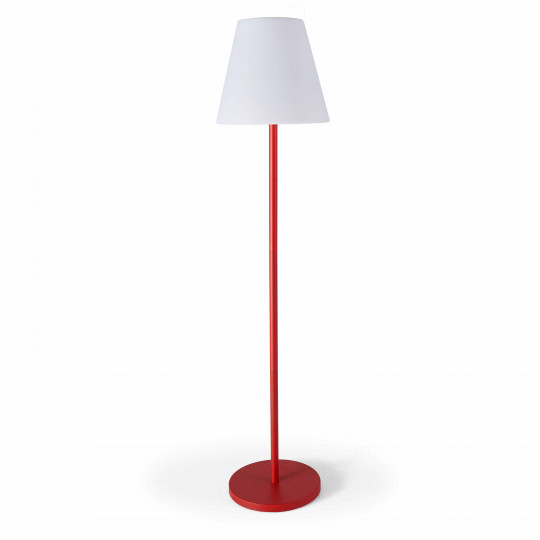 Lampadaire LED rechargeable en acier 150cm résistant aux chocs | Oviala