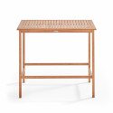 Table haute (120 x 70 x 110 cm) en bois d'eucalyptus