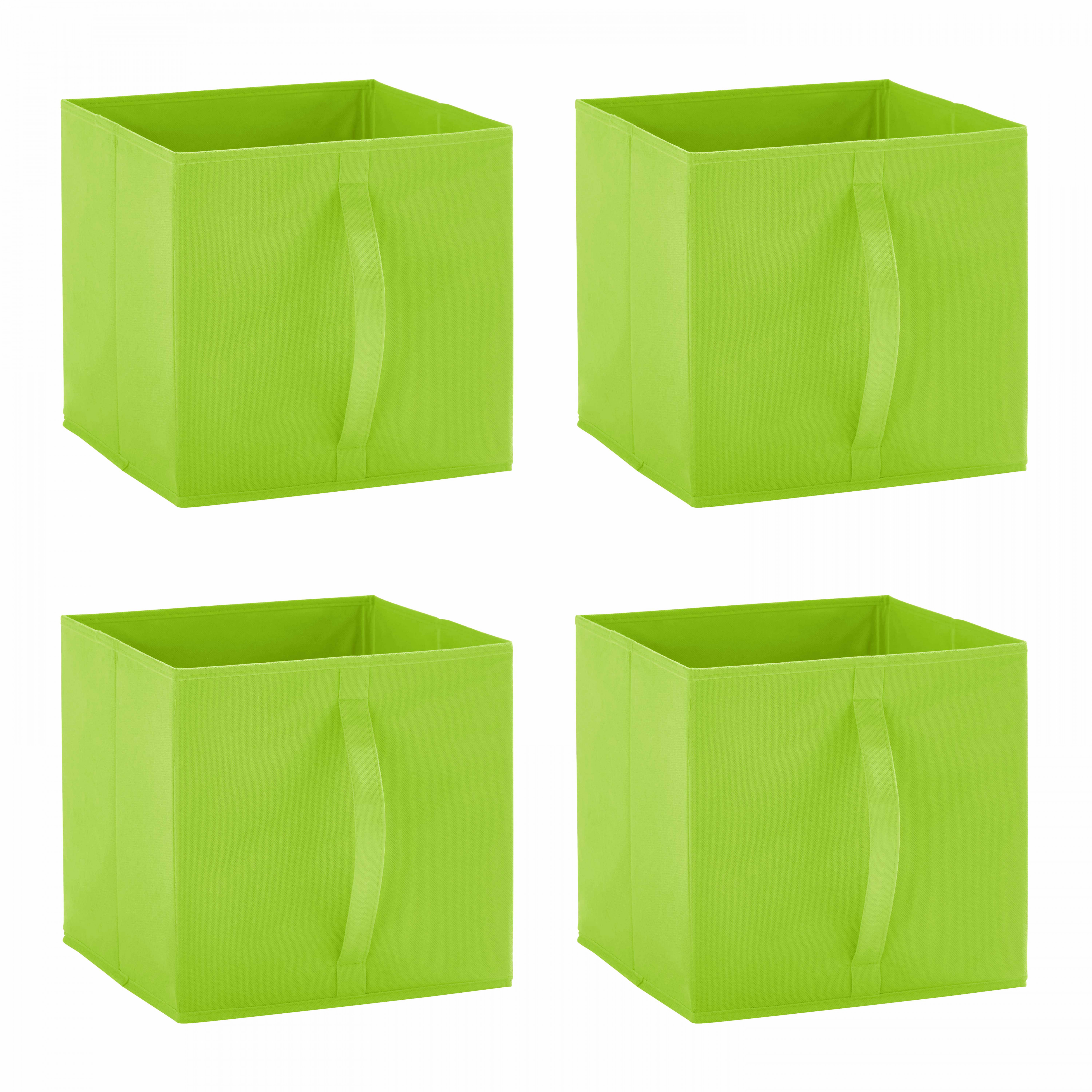 Lot de 4 boîtes de rangement en tissu 30 x 30 cm