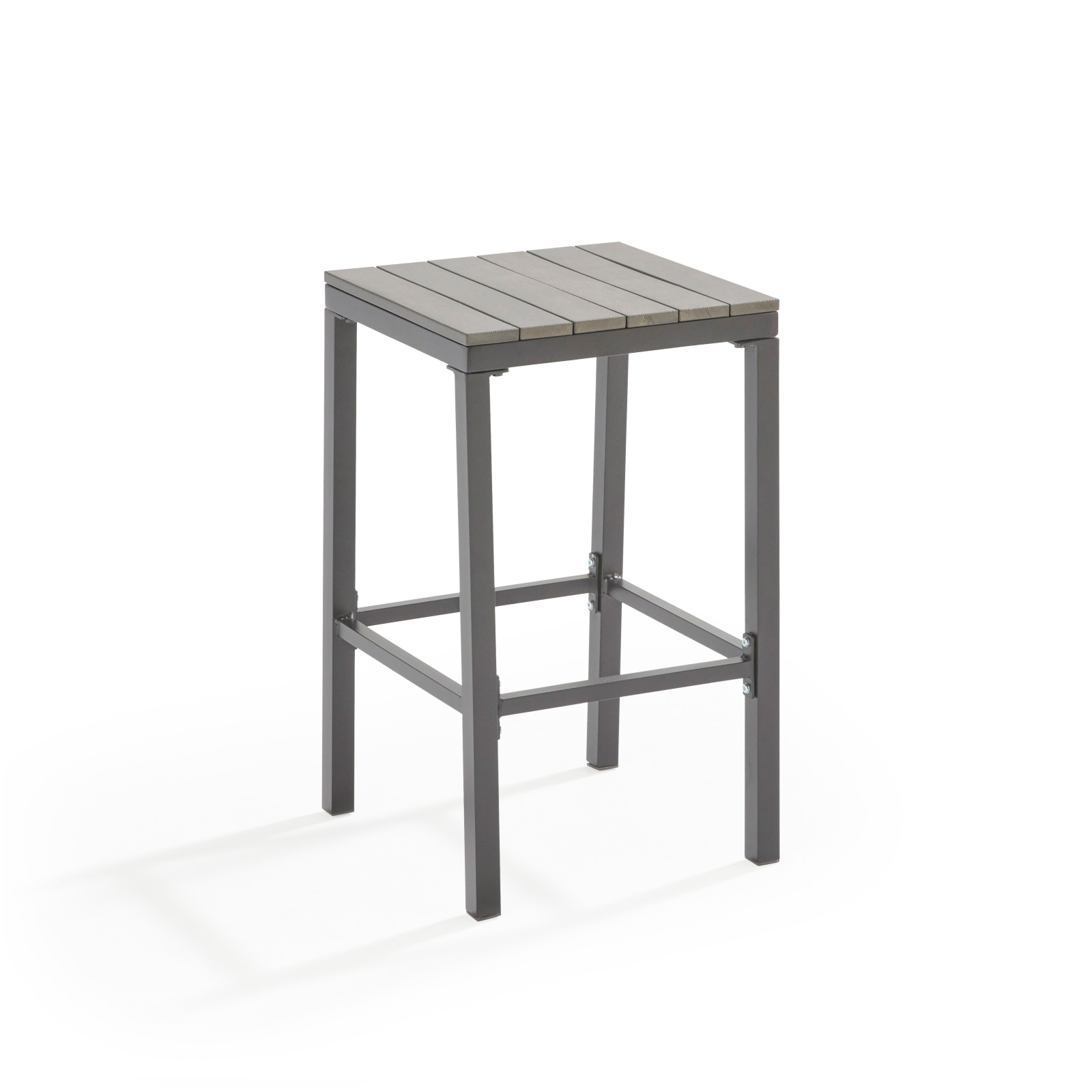 Table haute de jardin 4 places aluminium et polywood