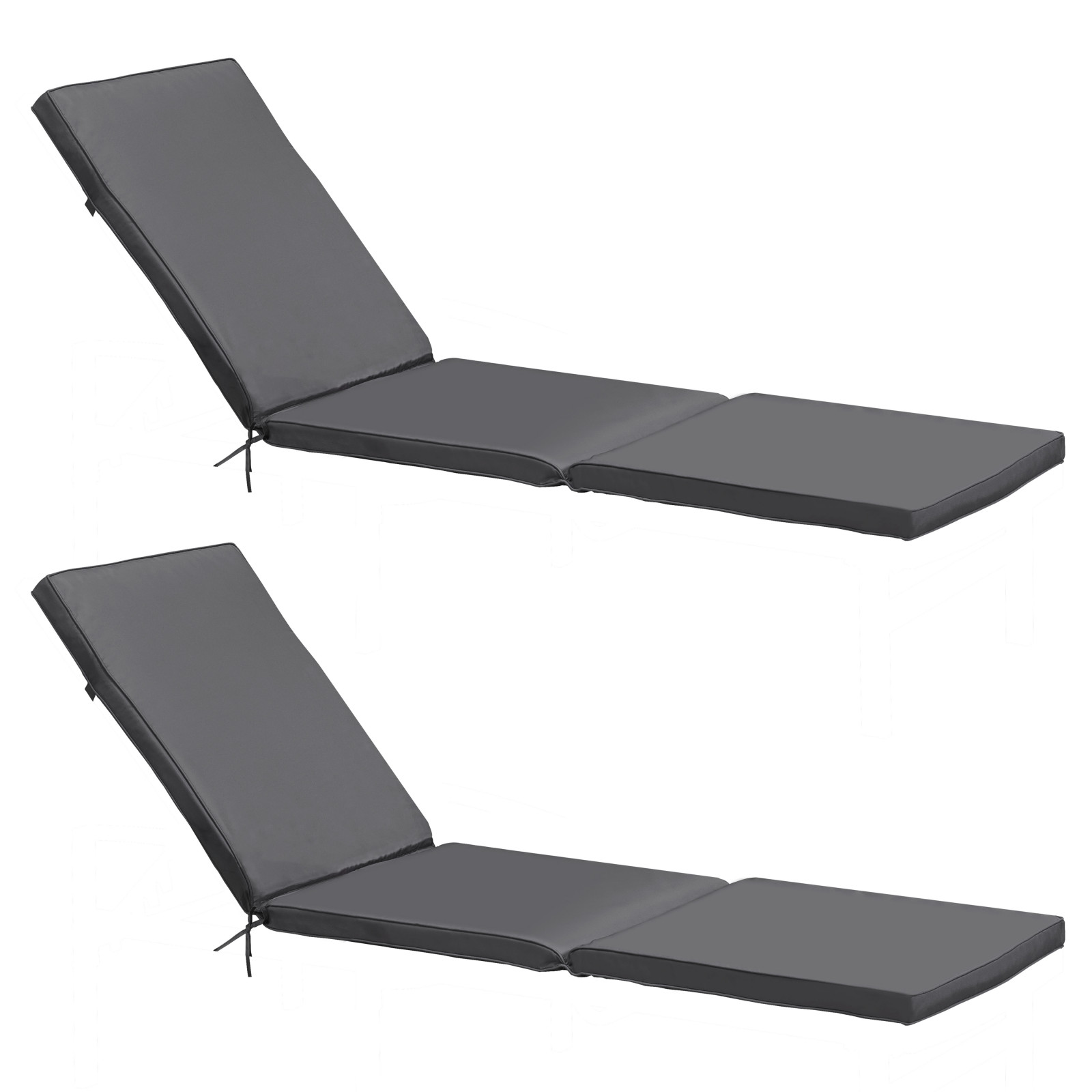 Lot de 2 matelas pour bain de soleil unis