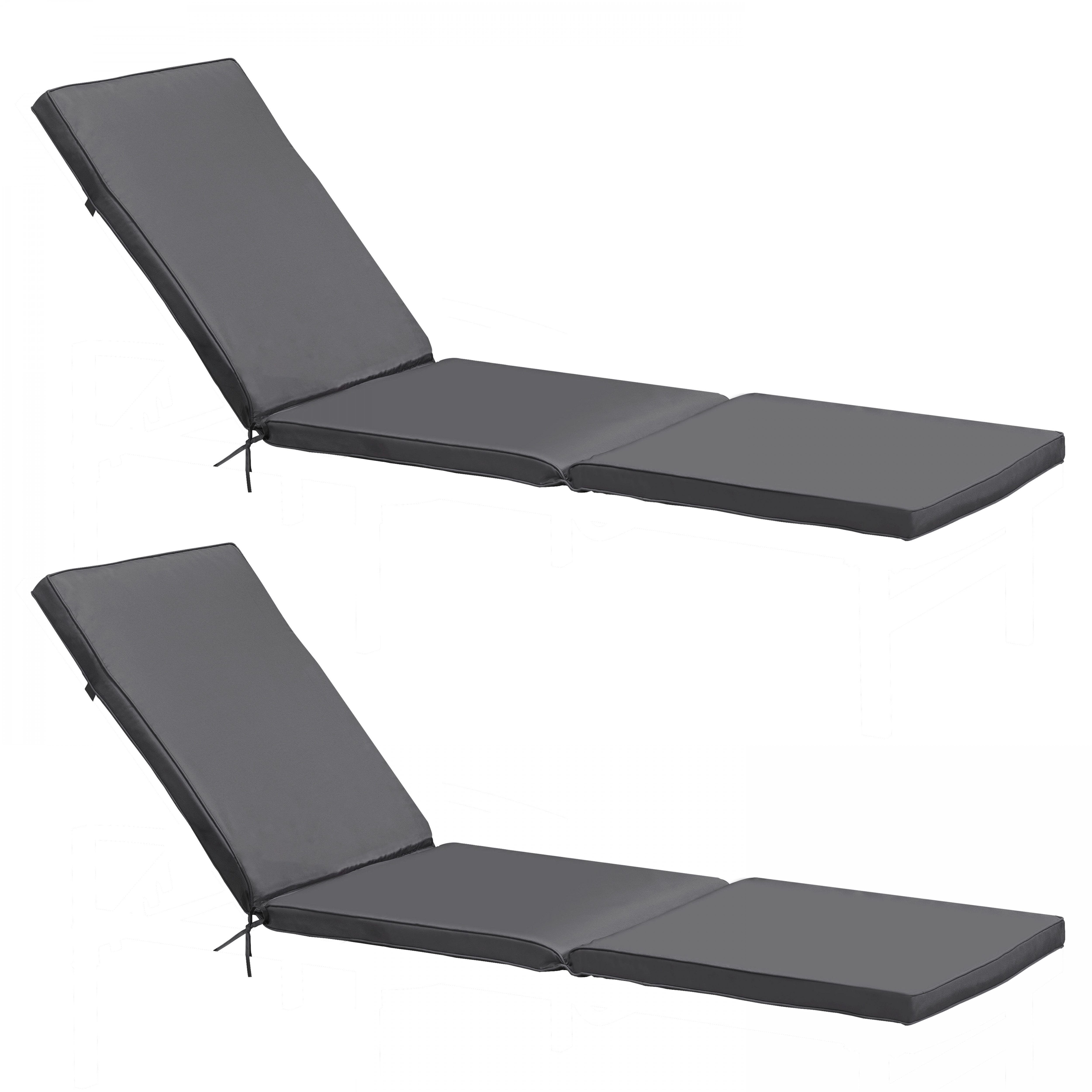 Lot de 2 matelas pour bain de soleil unis
