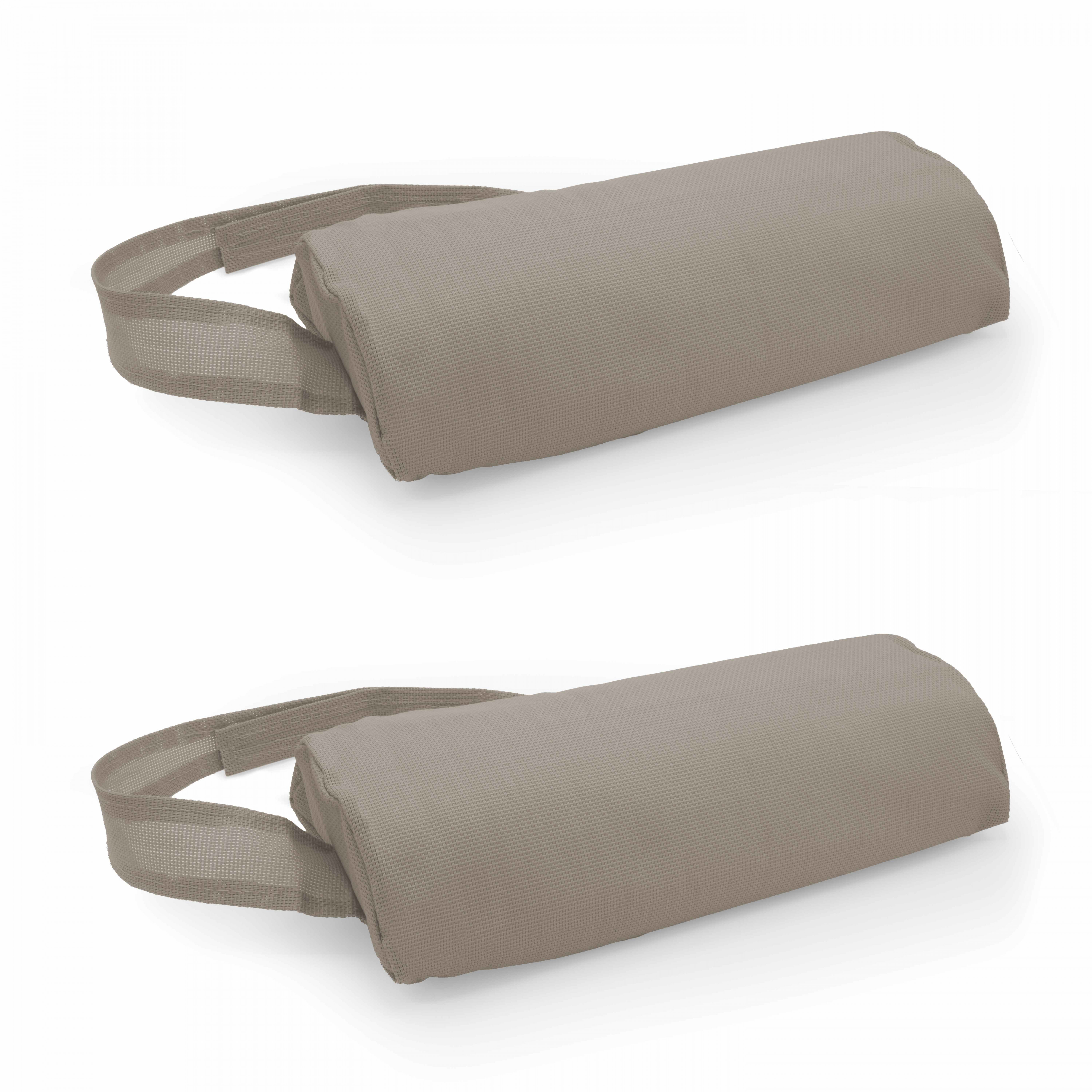 Lot de 2 coussins repose tête pour bain de soleil