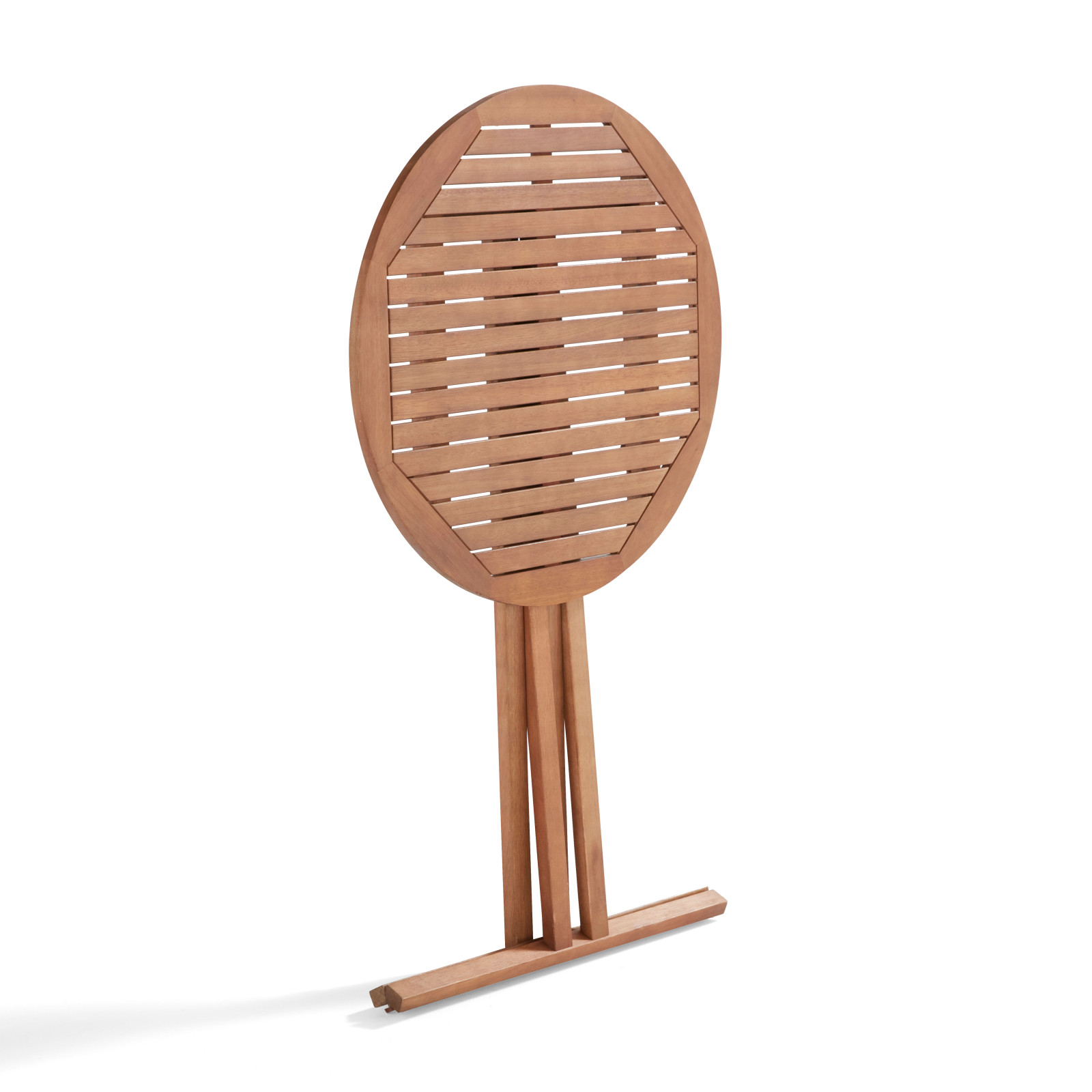 Ensemble mange debout pliant + 2 tabourets hauts en bois d'eucalyptus Ensemble mange debout pliant + 2 tabourets hauts en bois d'eucalyptus