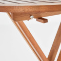 Ensemble mange debout pliant + 2 tabourets hauts en bois d'eucalyptus