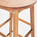 Ensemble mange debout pliant + 2 tabourets hauts en bois d'eucalyptus