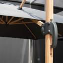 Ensemble parasol déporté (3 x 3m) 250g/m² + dalle à lester sur roues 110L